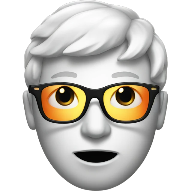 Flame with glasses emoji