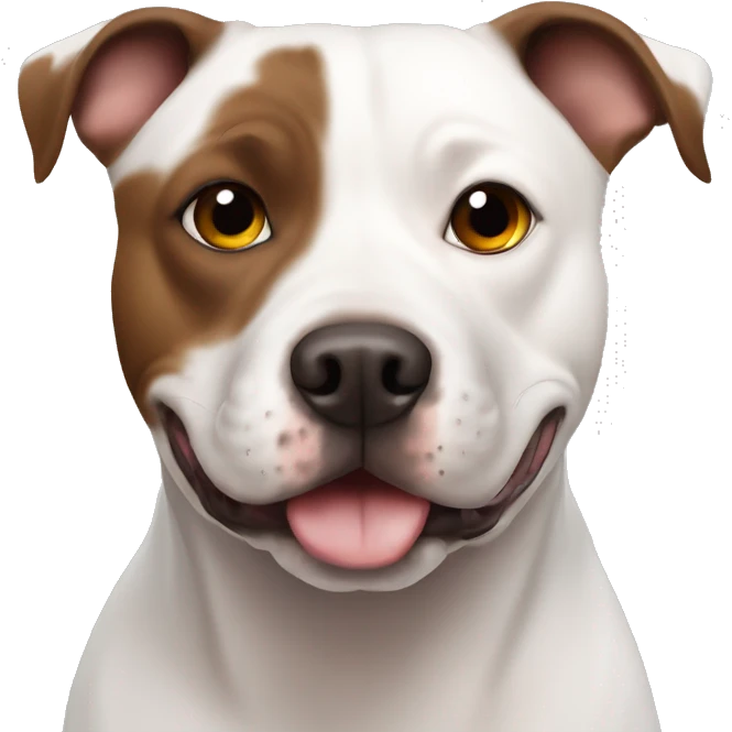 White staffy brown eye spot emoji