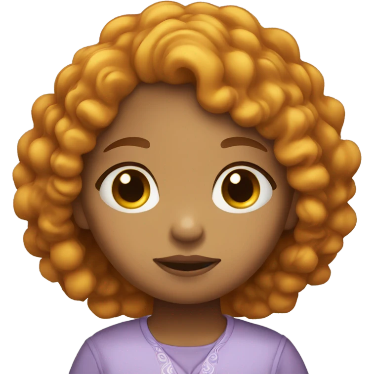 Light skin curly ginger girl praying  emoji