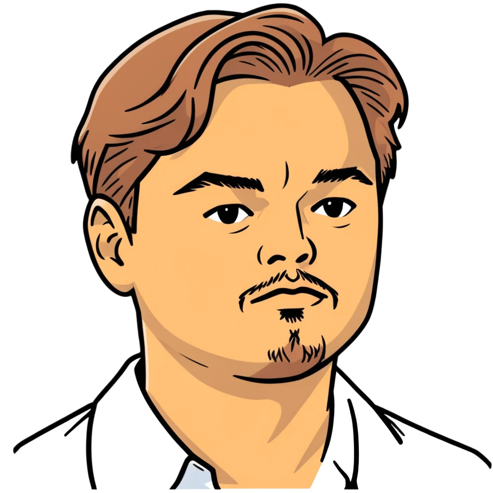 Leonardo DiCaprio upper body portrait emoji