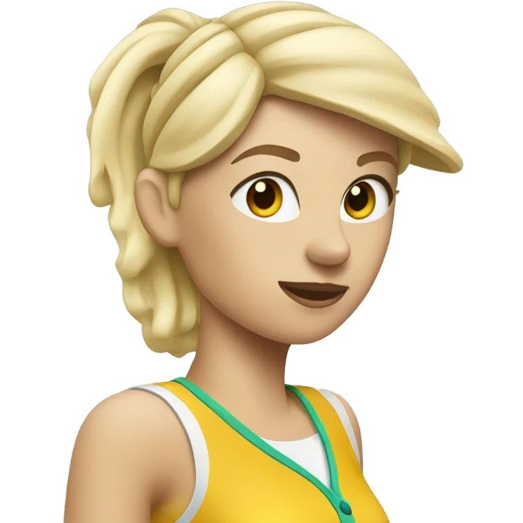 Woman golfer with blonde hair  emoji