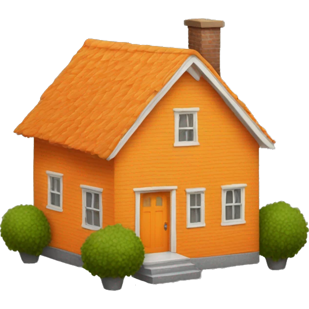 orange house emoji