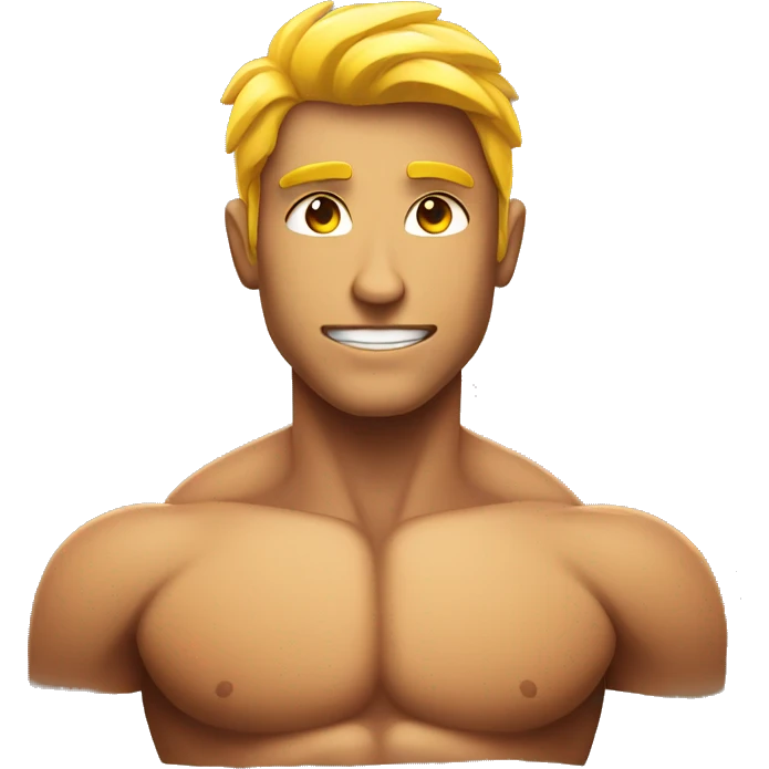 muscular guy in the sun emoji