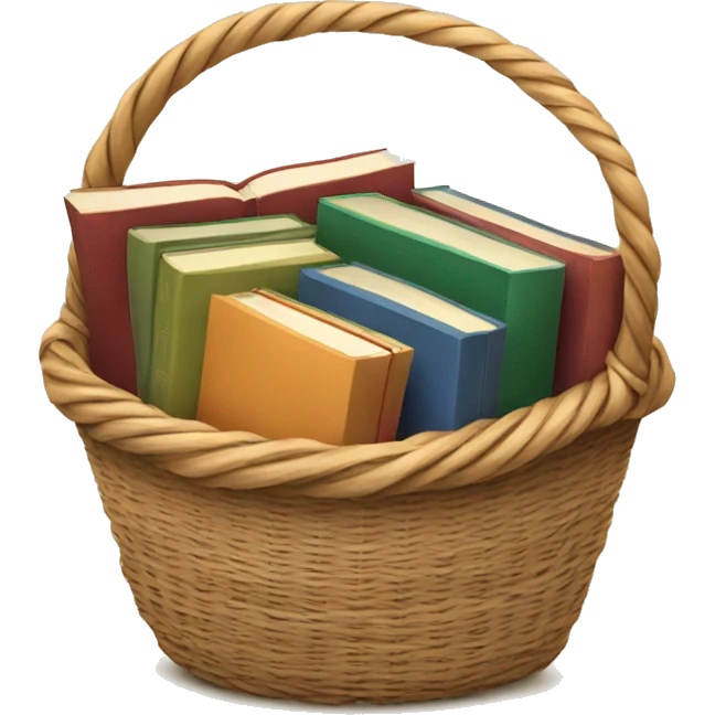 basket with books inside  emoji
