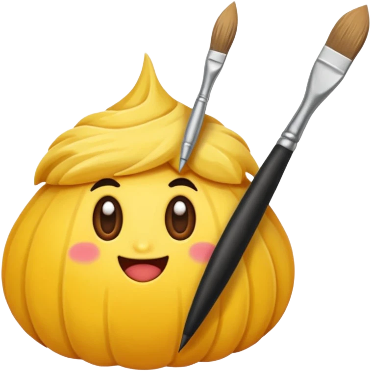 manchas de pintura y pinceles emoji