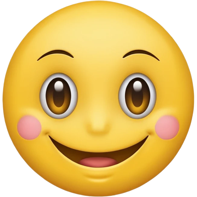 smile emoji where the eyes and mouth are very close together towards the center of the face emoji
