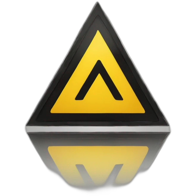 caution yellow triangle sign with black border emoji