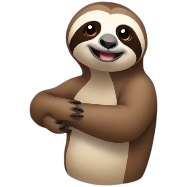sloth with sassy hand gesture emoji