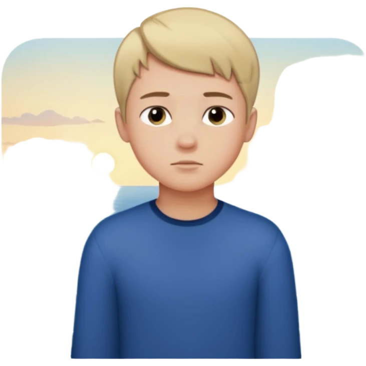 An Emoji of boy with short hair, who can be described by three words: perfectionist, air, ocean emoji