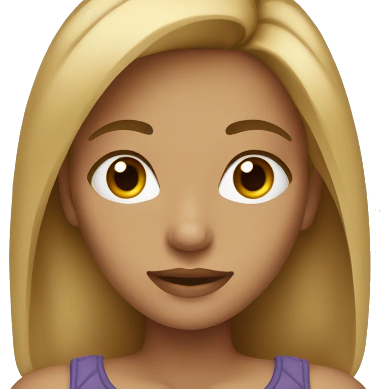 A girl dark blonde hair emoji