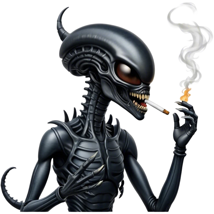 xenomorph smoking cigarette emoji