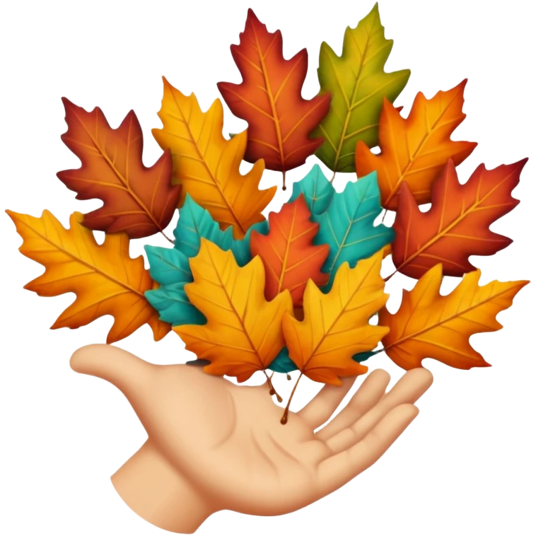  autumn on hand emoji