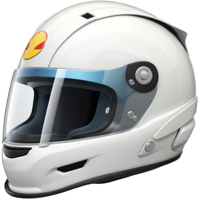 formule 1 helmet white  emoji