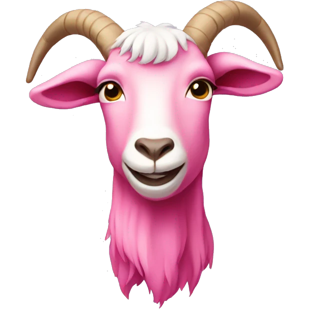 Pink goat emoji