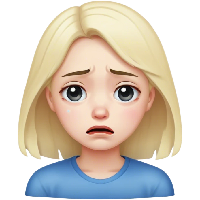 super sad crying girl emoji