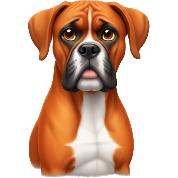 Orange boxer dog emoji