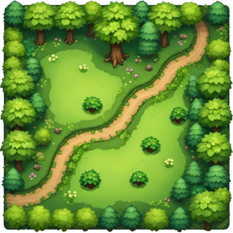 RPG forest terrain tile top-down view emoji