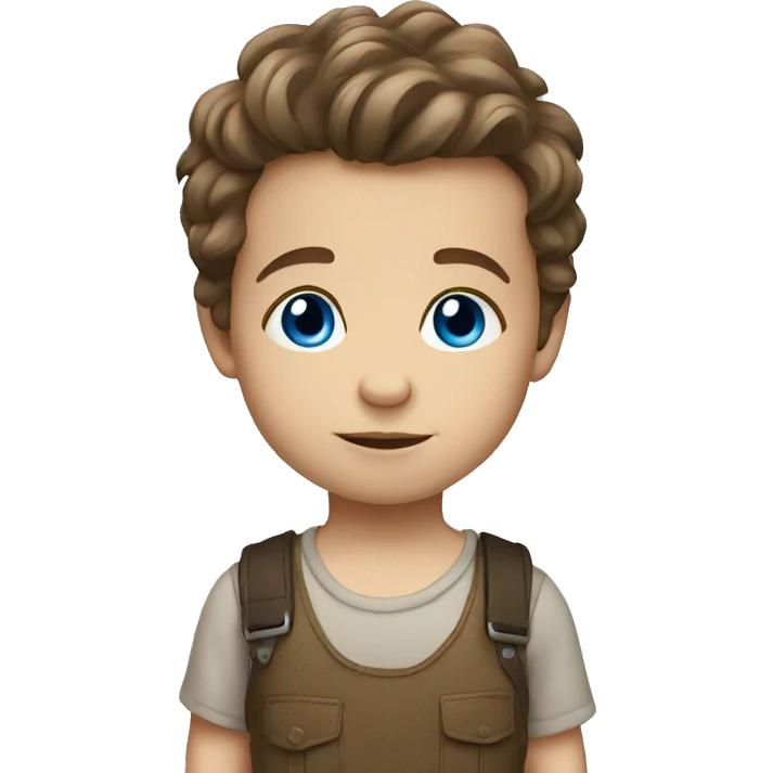 toddler boy brown hair blue eyes  emoji