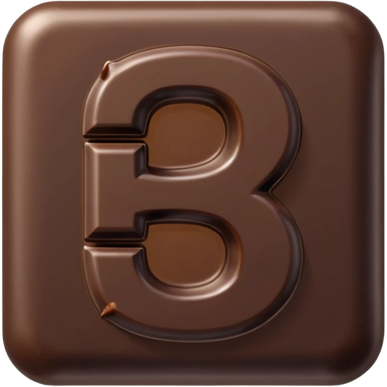 Letter S made out of chocolate emoji