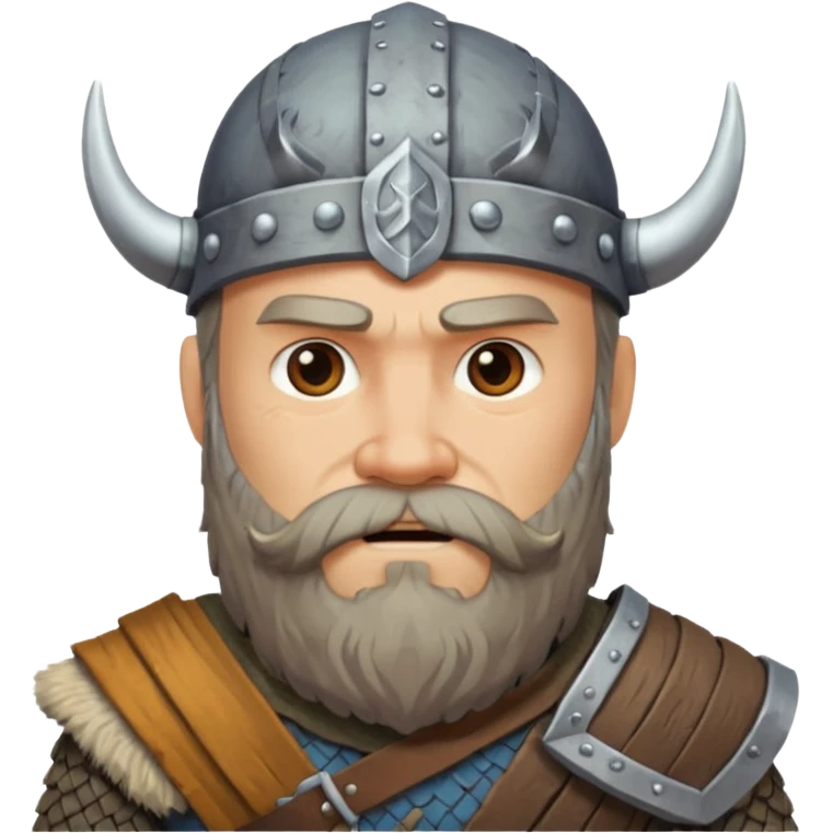 bearded Vikings with out crown emoji