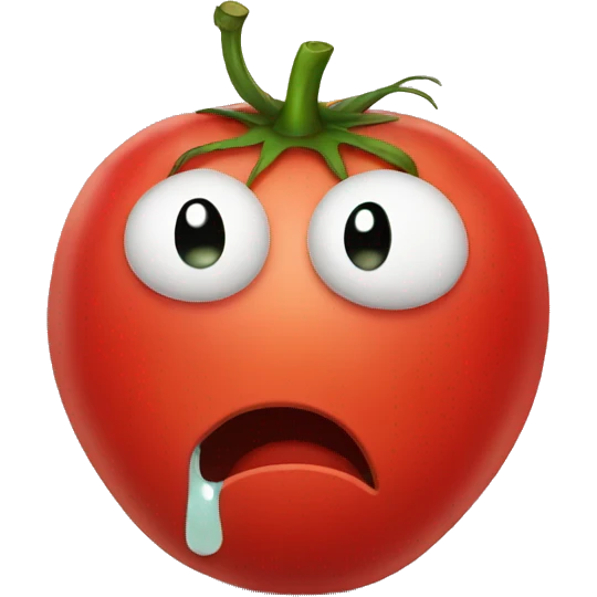 Sad crying tomato emoji