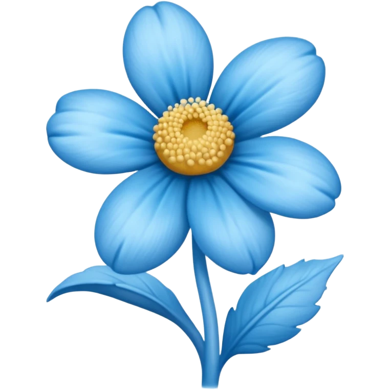 Une fleur Schtroumpf emoji