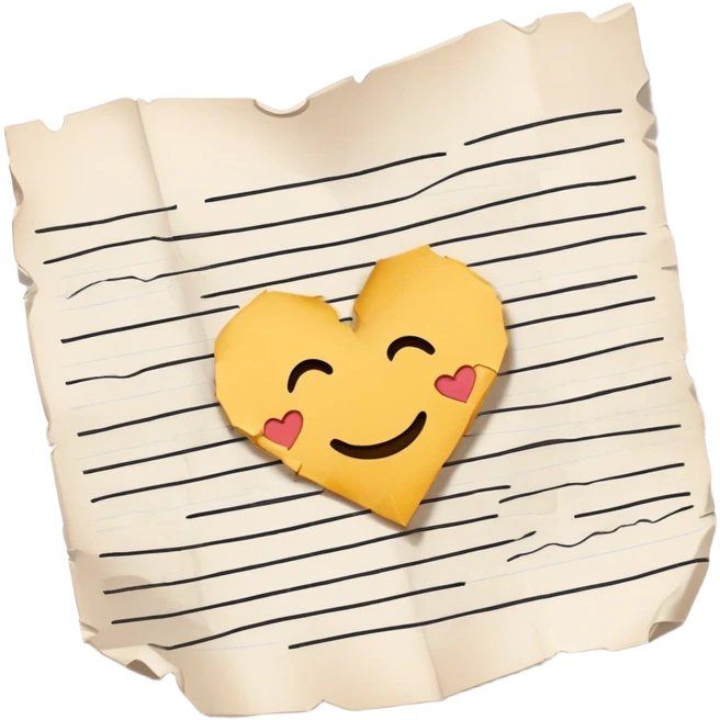 Missing you note emoji