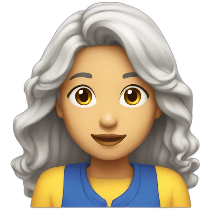 Mujer 💙💛💙 emoji