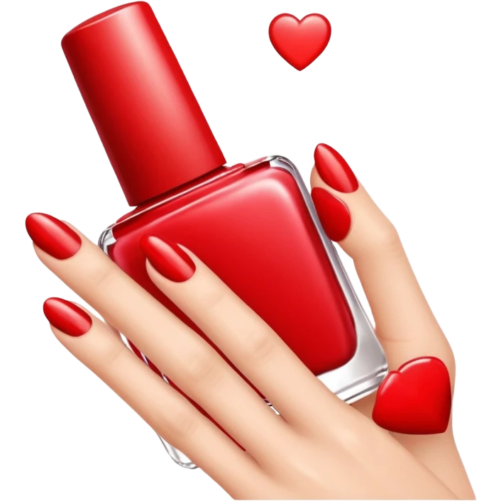 Heart shaped nail polish  emoji