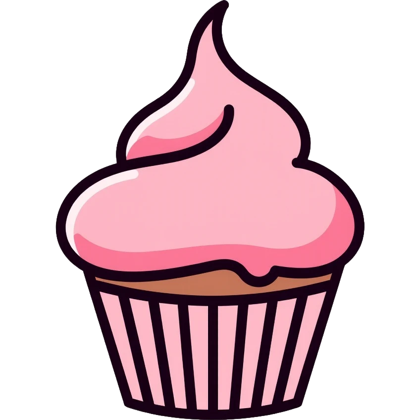 pink cupcake emoji