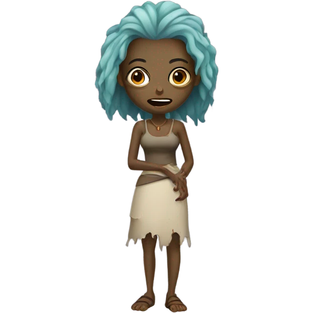 zoombie mulher cabelo castanho  emoji