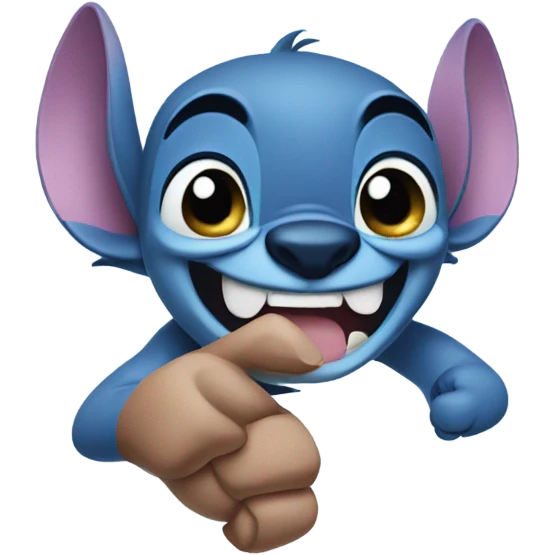 Stitch with thumbs up emoji