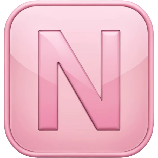 Netflix aesthetic "N" logo in pastel pink emoji