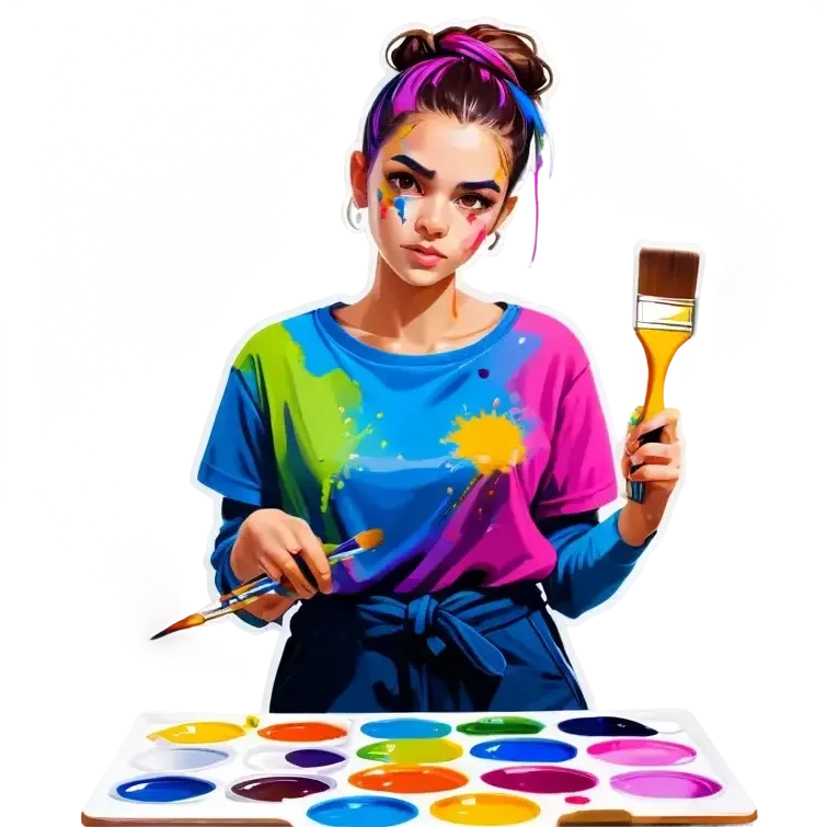 Painter girl emoji