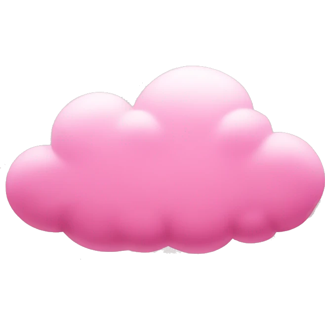 Pink cloud emoji