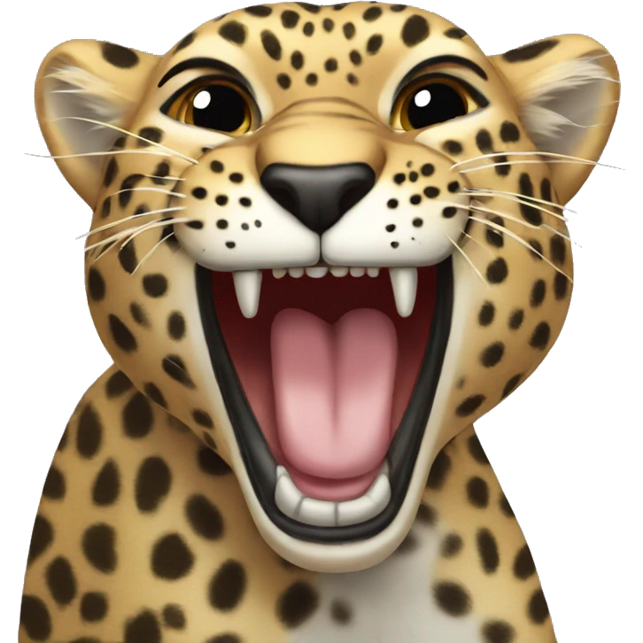 leopard growls emoji