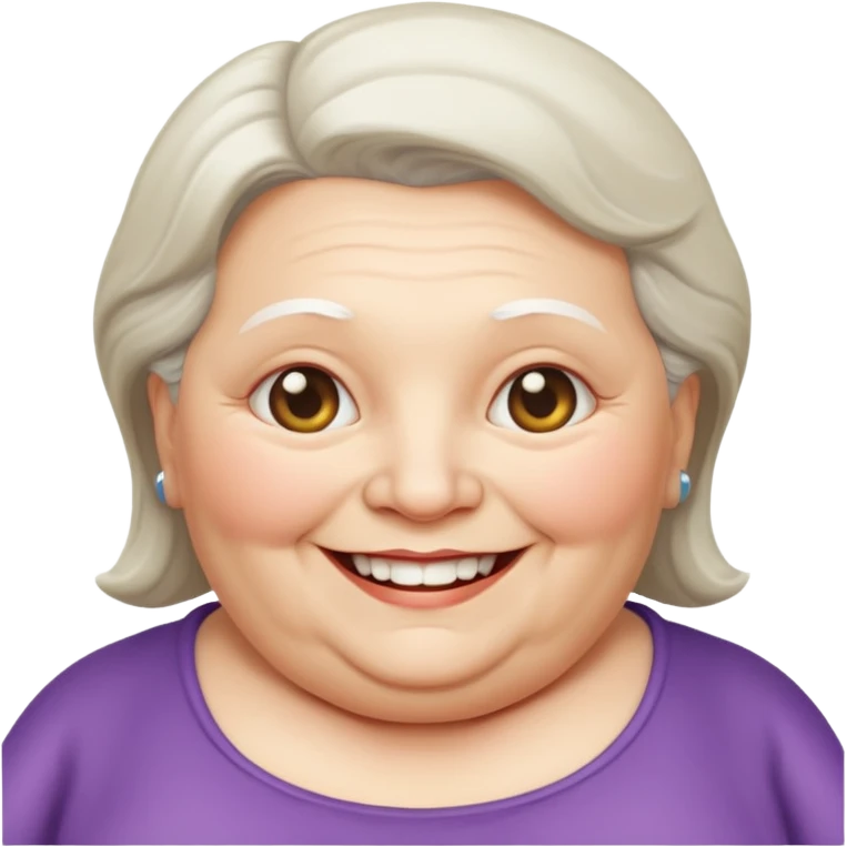 Fat obese grandma emoji