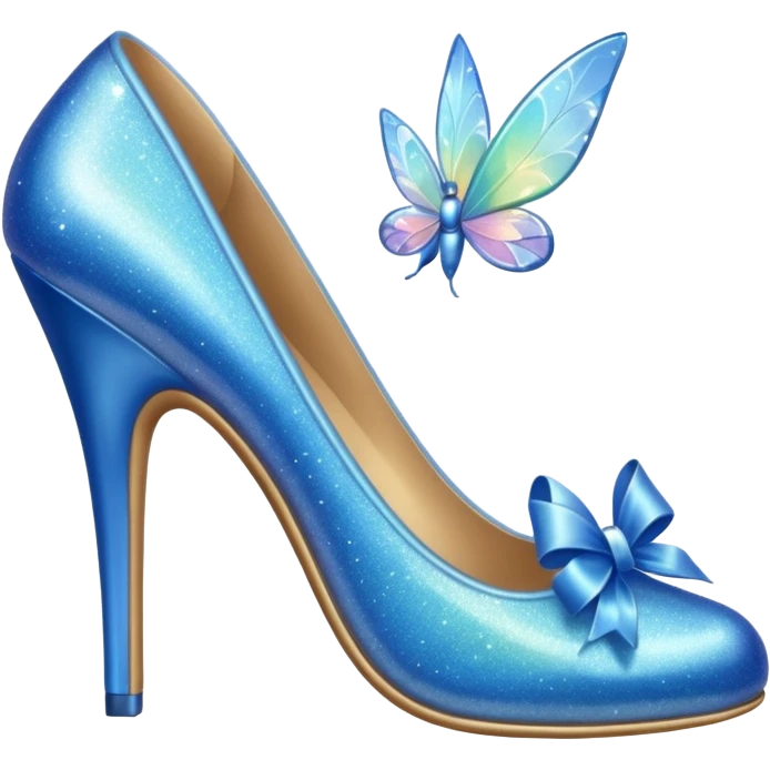 blue fairy high-heeled shoe emoji
