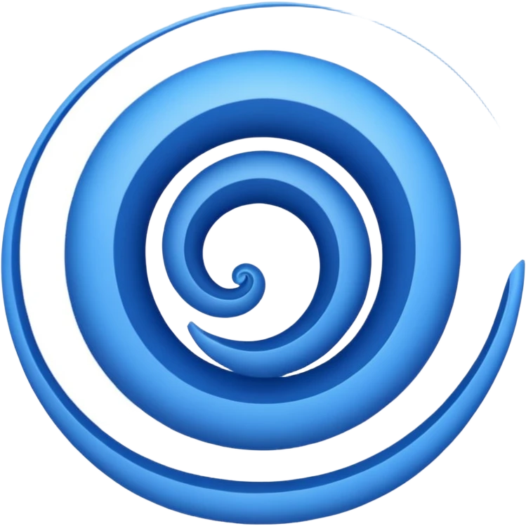 Blue spinning spiral emoji  emoji