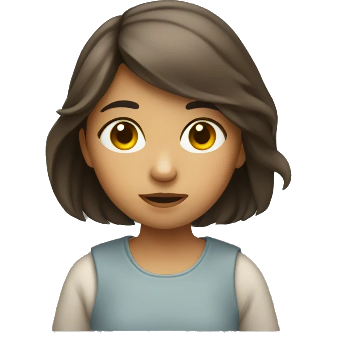 a girl is observing something  emoji