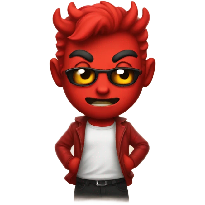 Red devil cool emoji