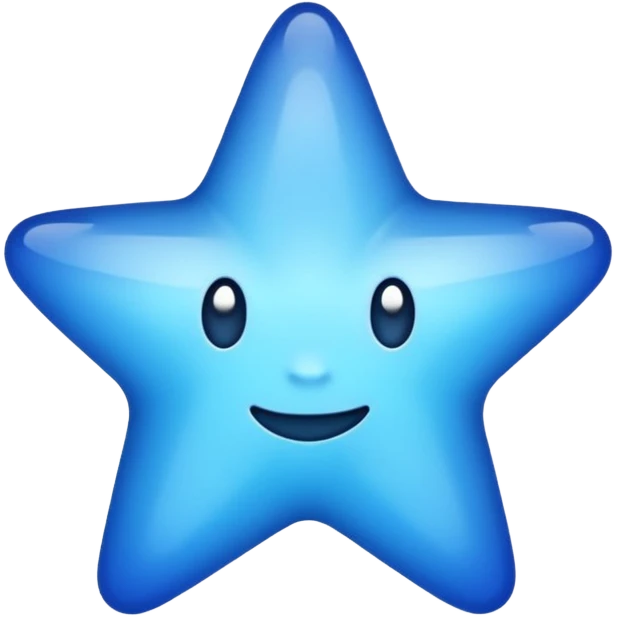 Estrella de color azul emoji