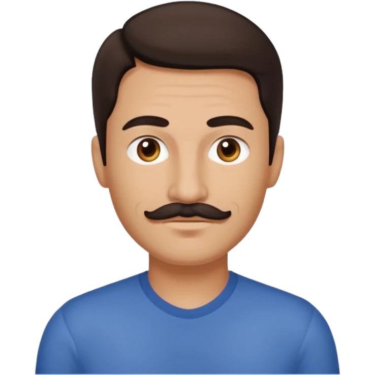 Marcus Patrick (b.1974) with dark brown hair and thin mustache emoji