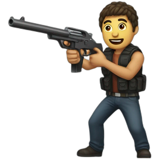 guy with a gun emoji