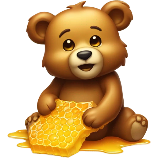 Bear eating honey  emoji