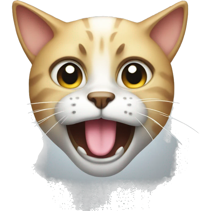sweating cat emoji