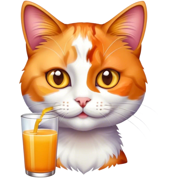 Cat with juice  emoji