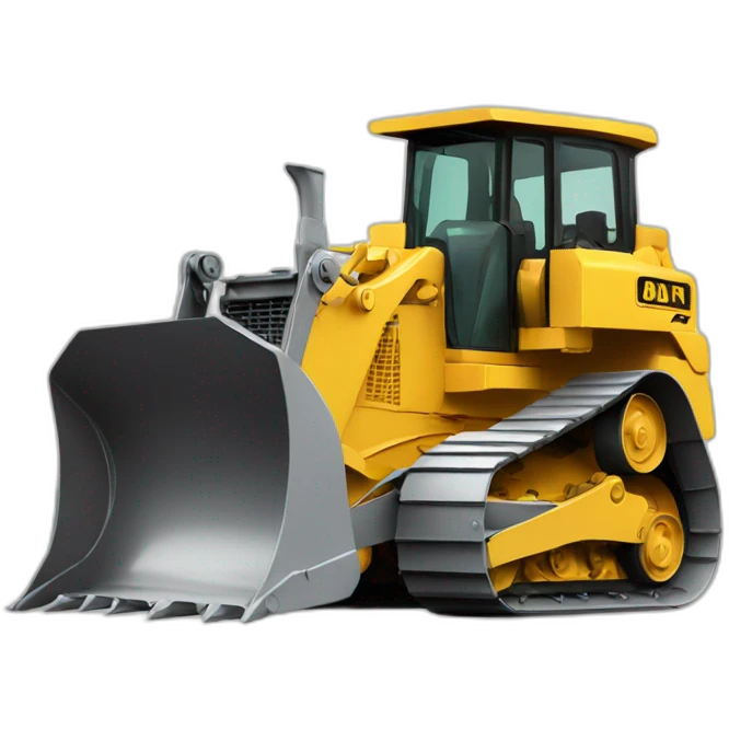 a CAT dozer with cowboy hat emoji