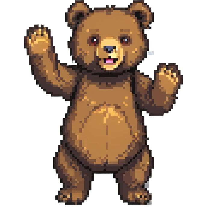 bear waving hello emoji