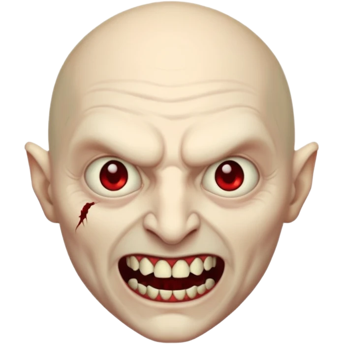 Bald old vampire emoji